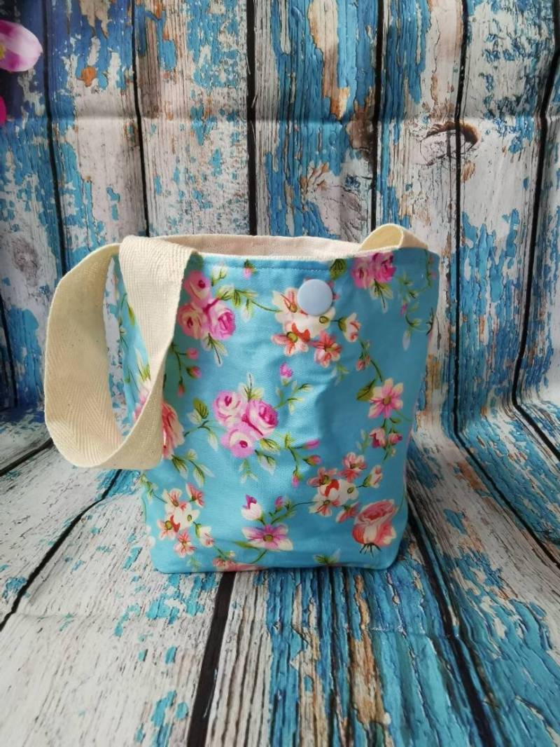 Genähte Projektasche Gr S, Handmade, Stricken Socken Stricken Projektbeutel Bobbeltasche von JennysWollkistchen