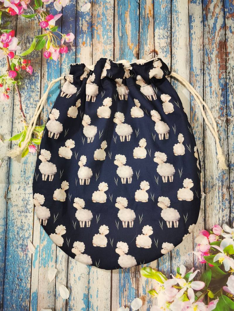 Genähte Projektasche Handmade Stricken Socken Projektbeutel Spinnen Fasertasche Spielzeug Beutel Brotbeutel von JennysWollkistchen