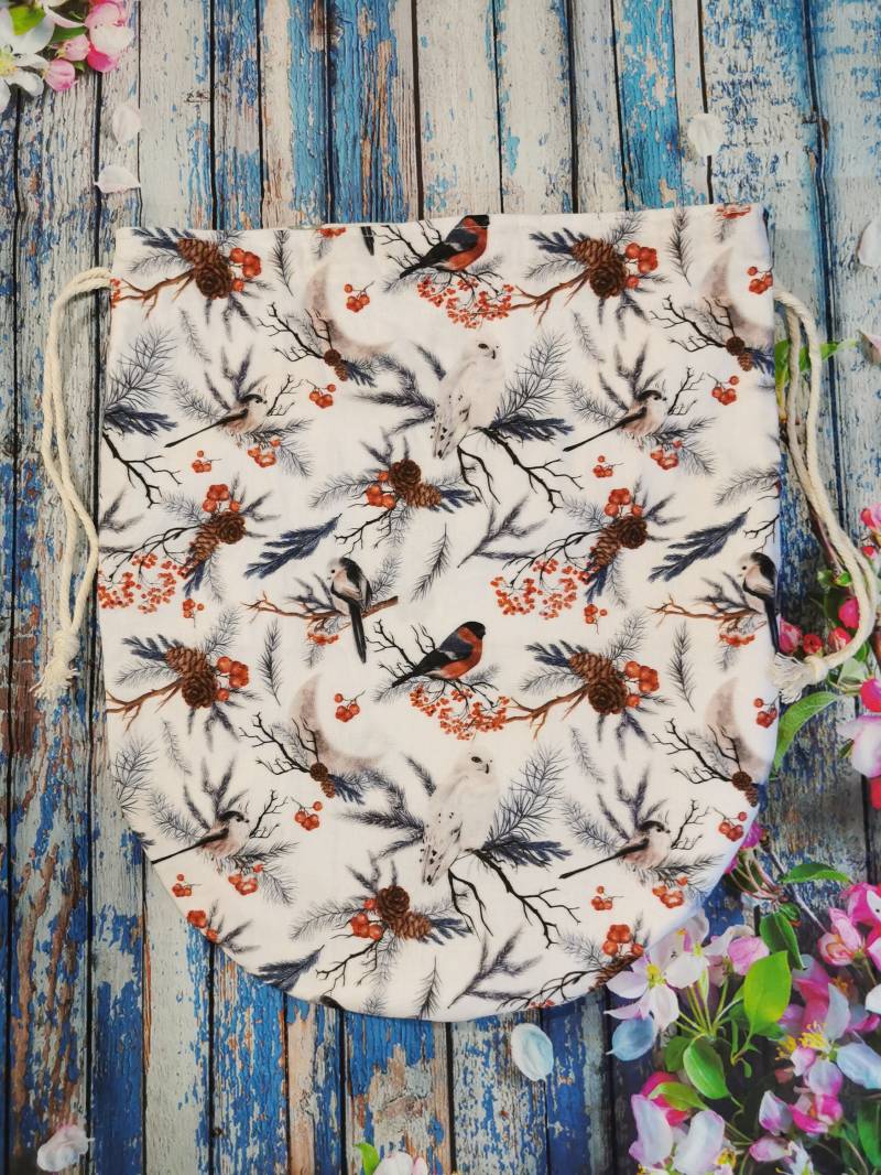 Genähte Projektasche Handmade Stricken Socken Projektbeutel Spinnen Fasertasche Spielzeug Beutel Brotbeutel von JennysWollkistchen