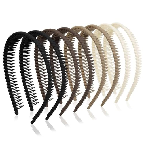 8 Haarbänder für Frauen mit Zahnrad, damit sie nicht verrutschen. Sportlich und modisch. Praktische Haarspangen, geeignet für Ponyfrisuren und kurze Haare, wellige Haarbänder für Frauen. 8 Haarbänder für Frauen mit Zahnrad, damit sie nicht verrutschen. Sportlich und modisch. Praktische Haarspangen, geeignet für Ponyfrisuren und kurze Haare, wellige Haarbänder für Frauen. von Jennytim