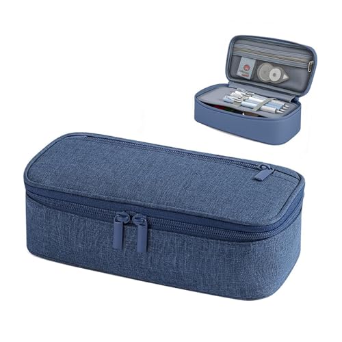 Jennytim Große Federmäppchen, Federmappe Mäppchen Teenager 5 Fach, Federmäppche für Jungen, Mädchen, Pencil Case für Teenager und Erwachsene (Blau) von Jennytim