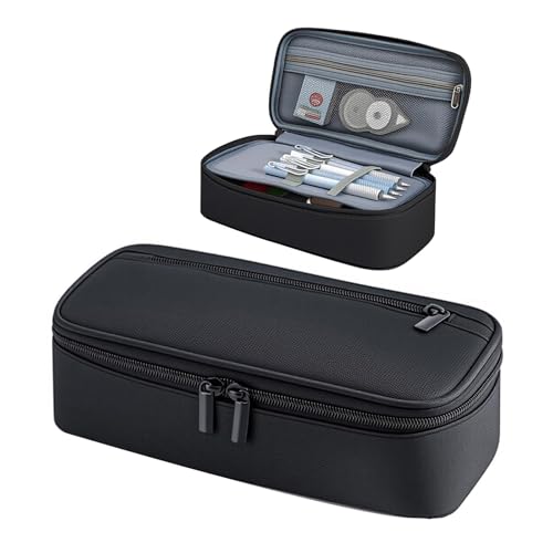 Jennytim Große Federmäppchen, Federmappe Mäppchen Teenager 5 Fach, Federmäppche für Jungen, Mädchen, Pencil Case für Teenager und Erwachsene (Schwarz) von Jennytim