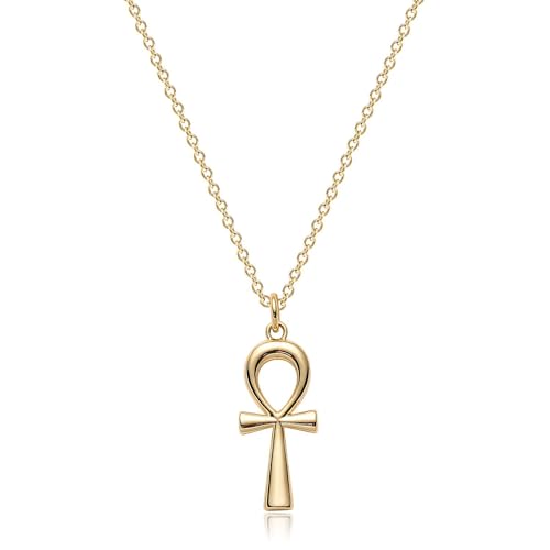 Jenosy Kette Damen Gold Kreuz Kette Gold Damen Personalisierte Kette mit Kreuz Zarte Halskette mit Kreuz Anhänger Damen Hypoallergene 18K Vergoldete Kette Modeschmuck für Frauen und Mädchen von Jenosy