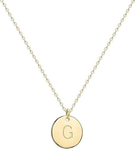 Jenosy Kette Gold Damen Kette mit Buchstaben Gold Personalisierte Kette mit Namen Gold Damen Zarte Buchstaben Kette Gold Hypoallergene 18K Vergoldete Kette Modeschmuck für Frauen und Mädchen von Jenosy