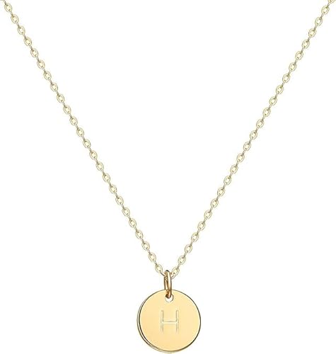 Jenosy Kette Gold Damen Kette mit Buchstaben Gold Personalisierte Kette mit Namen Gold Damen Zarte Buchstaben Kette Gold Hypoallergene 18K Vergoldete Kette Modeschmuck für Frauen und Mädchen von Jenosy