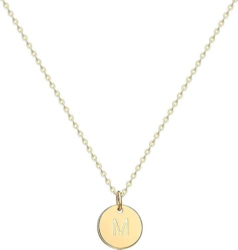 Jenosy Kette Damen Kette mit Buchstaben Personalisierte Buchstabenhalskette 18K Vergoldet Modeschmuck Gold Zarte Damen & Mdelchen von Jenosy