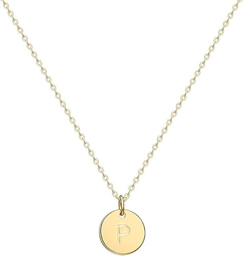 Jenosy Kette Gold Damen Kette mit Buchstaben Gold Personalisierte Kette mit Namen Gold Damen Zarte Buchstaben Kette Gold Hypoallergene 18K Vergoldete Kette Modeschmuck für Frauen und Mädchen von Jenosy