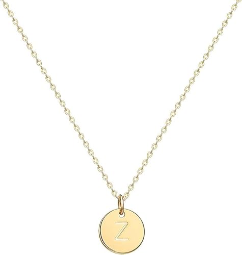 Jenosy Kette Gold Damen Kette mit Buchstaben Gold Personalisierte Kette mit Namen Gold Damen Zarte Buchstaben Kette Gold Hypoallergene 18K Vergoldete Kette Modeschmuck für Frauen und Mädchen von Jenosy