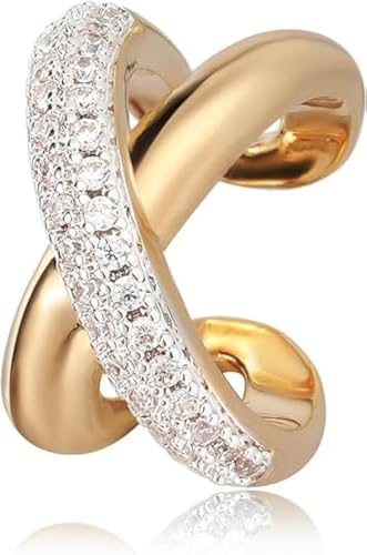 Jenosy Ear Cuff Gold Damen Nicht Piercing Öffnen Wrap Ohrringe 14K Vergoldet Filled Cubic Zirconia Ohrmanschette Gold Handmake Hypoallergene Schmuck Geschenk für Frauen von Jenosy