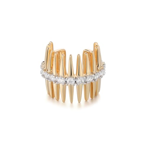 Jenosy Ear Cuff Gold Damen Nicht Piercing Öffnen Wrap Ohrringe 14K Vergoldet Filled Cubic Zirconia Ohrmanschette Gold Handmake Hypoallergene Schmuck Geschenk für Frauen von Jenosy