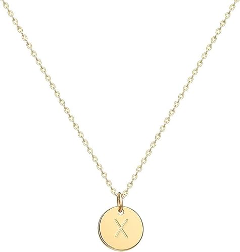 Jenosy Personalisierte Gold Kette Mit Buchstaben - Zarte Hypoallergene 18K Vergoldete Damen Kette Mit Namen - Modeschmuck für Frauen und Mädchen von Jenosy