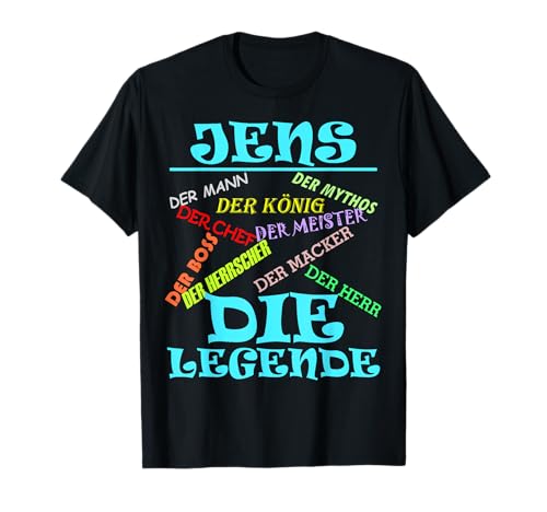 Lustiger Männer Name Vorname Jens mit Spruch zu Weihnachten T-Shirt Lustiger Männer Name Vorname Jens mit Spruch zu Weihnachten T-Shirt von Jens Name Vorname Retro Vintage Büro Geburtstag
