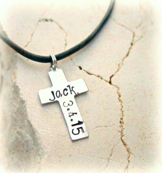 Jungen Erstkommunion Geschenk.jungen Halskette. Konfirmation Halskette.konfirmation Halskette.jungen Kommunion Schmuck von JensBeadBox