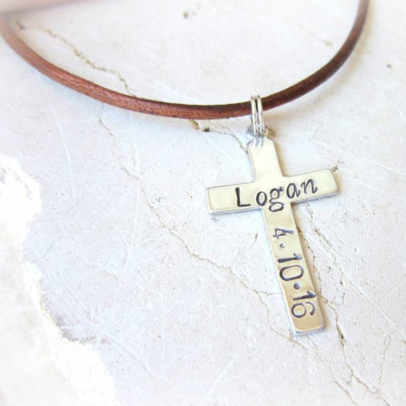 Jungen Erstkommunion Geschenk.jungen Halskette. Konfirmation Halskette.konfirmation Halskette.jungen Kommunion Schmuck von JensBeadBox