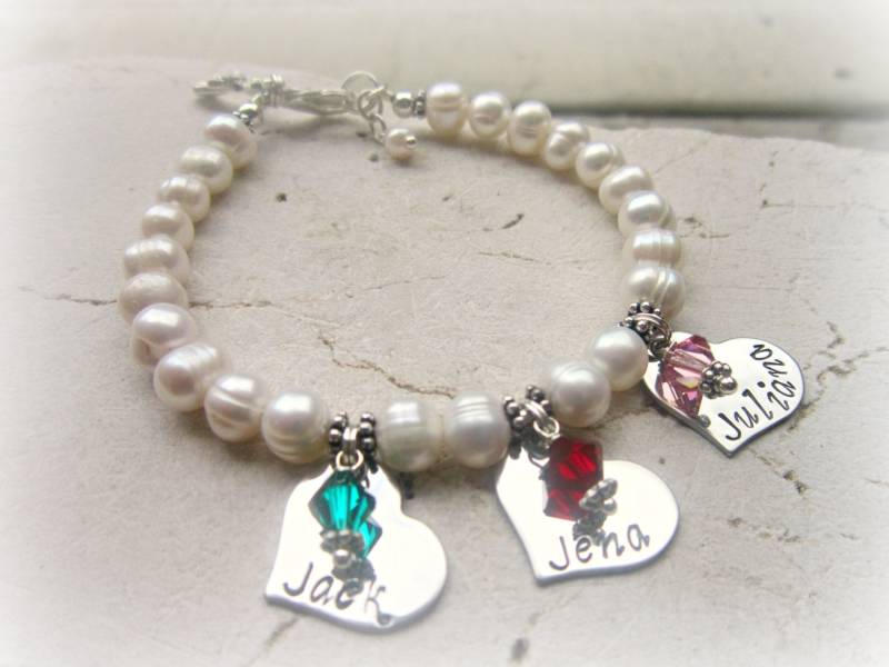 Mutter Armband.großmütter Armband.geschenk Für Oma.personalisiertes Geburtsstein Armband.mutter Schmuck.personalisierter Schmuck. Geschenk Mama von JensBeadBox