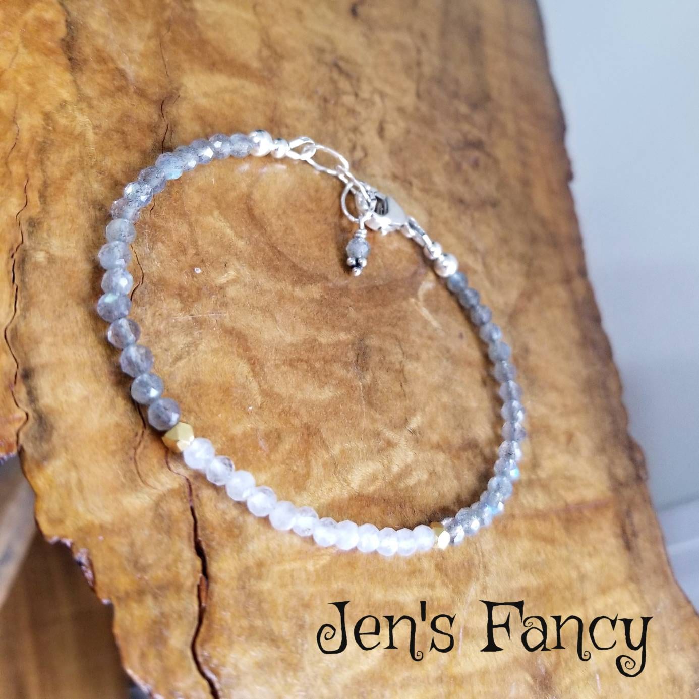 Labradorit Armband Mondstein Sterling Silber, Juni Geburtsstein, Geschenk Für Sie, Natürlicher Echter Edelstein Schmuck, Chakra Stein, Jen's Fancy Labradorit Armband Mondstein Sterling Silber, Juni Geburtsstein, Geschenk Für Sie, Natürlicher Echter Edelstein Schmuck, Chakra Stein, Jen's Fancy von JensFancy
