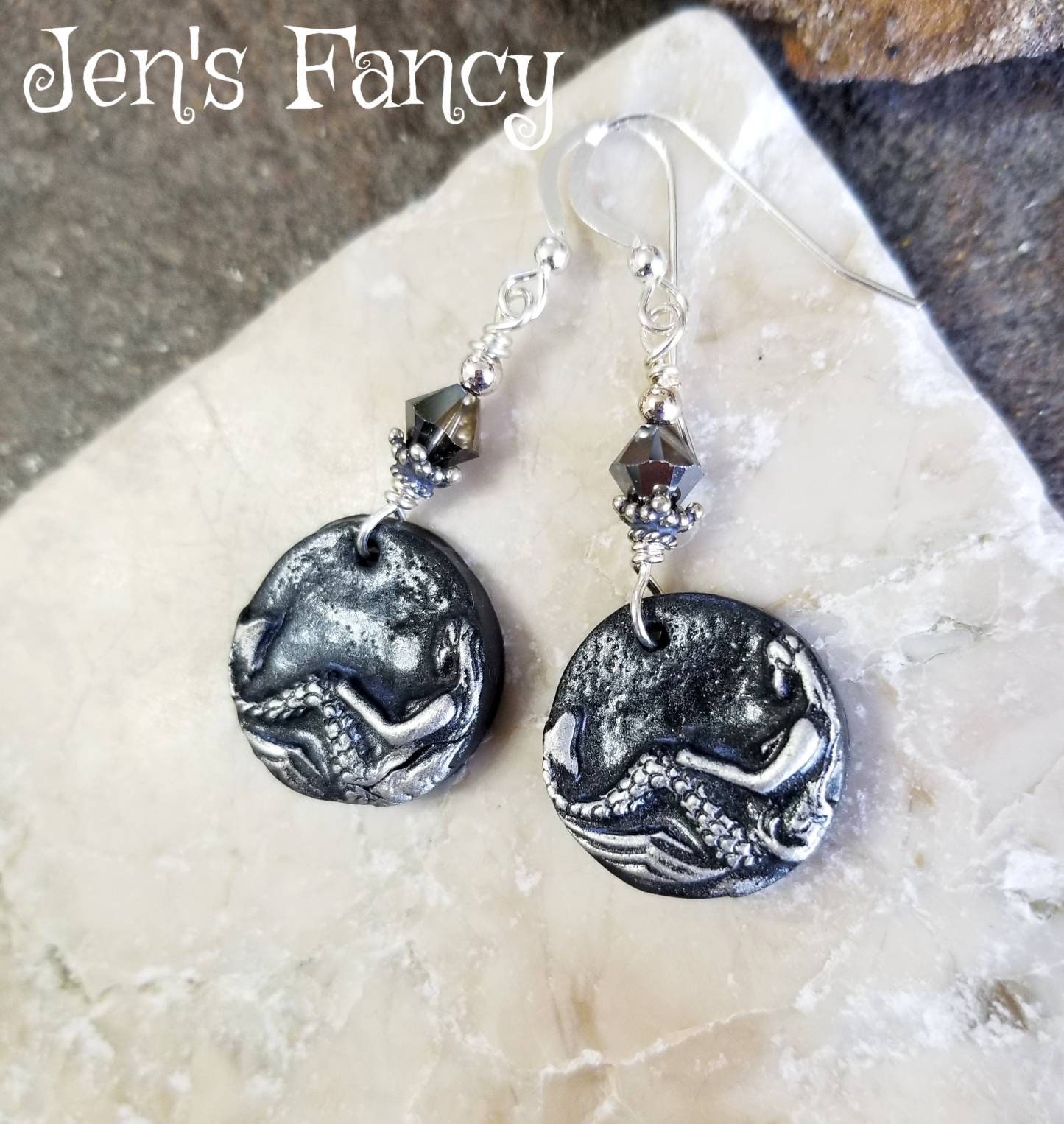 Meerjungfrau Ohrringe Sterling Silber, Schmuck, Geschenk Für Sie, Jen's Phantasie, Sommer Strand Ozean Schmuck Meerjungfrau Ohrringe Sterling Silber, Schmuck, Geschenk Für Sie, Jen's Phantasie, Sommer Strand Ozean Schmuck von JensFancy