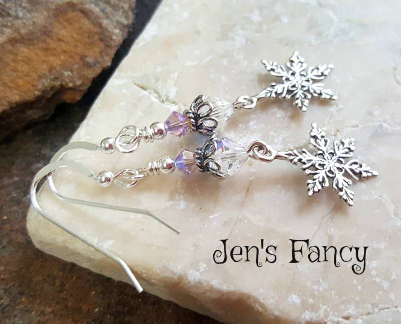 Schneeflocke Ohrringe Sterling Silber, Weihnachten, Geschenk Für Sie, Winter Schmuck, Handgefertigte Weihnachtsschmuck Schneeflocke Ohrringe Sterling Silber, Weihnachten, Geschenk Für Sie, Winter Schmuck, Handgefertigte Weihnachtsschmuck von JensFancy