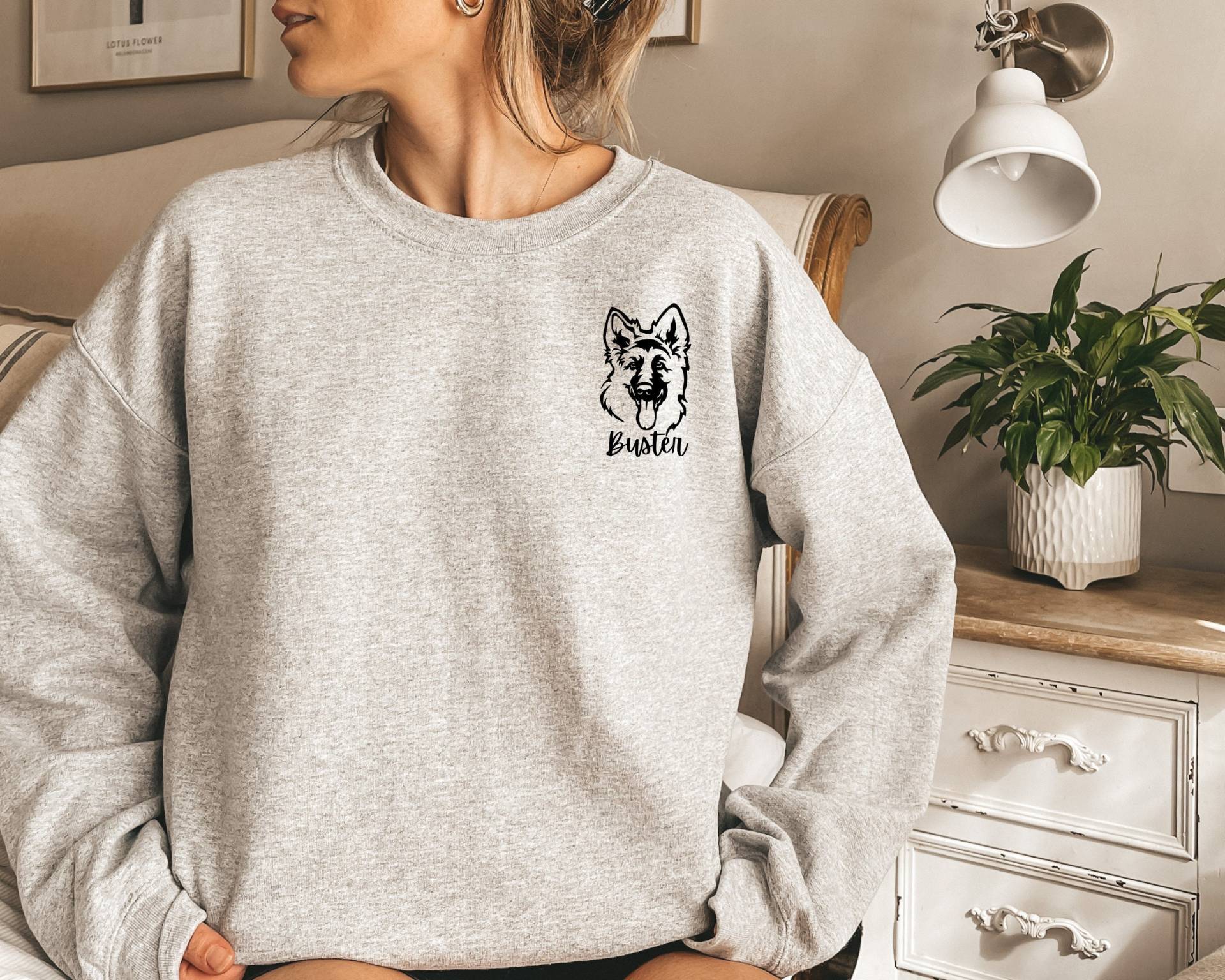 Schäferhund Crewneck Sweatshirt, Mama Shirt Für Frauen von JensPawsomeStudio