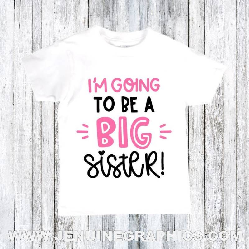 Baby Offenbaren Tshirt - Zukünftige Große Schwester Gefördert, Schwangerschaft Neue Spaß Weg, Um Schwangere Bekannt Zu Geben von JenuineGraphics