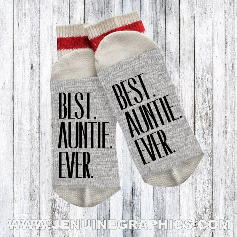 Lustige Socken - Neuheit Wörter Auf Lustige Geschenk-Idee Text Benutzerdefinierte Tante Aunti Vorhanden von JenuineGraphics
