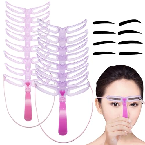 2 Sets Eyebrow -Schablone, 8 Stile Anfänger Augenbrauenformungskit mit Griff und Kopfgurt wiederverwendbare Anfänger Augenbrauenvorlage für Frauen Girls Make -up -Werkzeug, Eyebrow Schablone 2 Sets Eyebrow -Schablone, 8 Stile Anfänger Augenbrauenformungskit mit Griff und Kopfgurt wiederverwendbare Anfänger Augenbrauenvorlage für Frauen Girls Make -up -Werkzeug, Eyebrow Schablone von Jeorywoet