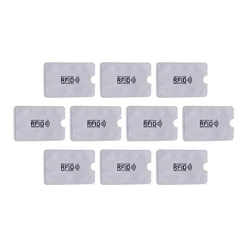 Jeorywoet RFID -Blockierhülsen Anti -Diebstahl wasserdichte ID -Kartenhalter Plastikkartenbeutel 10pcs, Identitätsdiebstahl Schutz Ärmel Jeorywoet RFID -Blockierhülsen Anti -Diebstahl wasserdichte ID -Kartenhalter Plastikkartenbeutel 10pcs, Identitätsdiebstahl Schutz Ärmel von Jeorywoet