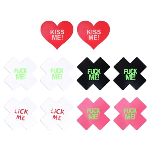 Jeqqinuz 5 Paare Nippelpads Sexy Kreuz Boob Tape Nippel Cover Rave für Frauen Damen, BH Brustpasteten Einwegpasteten-Set Selbstklebend Nippleabdeckung Pasteten Aufkleber Jeqqinuz 5 Paare Nippelpads Sexy Kreuz Boob Tape Nippel Cover Rave für Frauen Damen, BH Brustpasteten Einwegpasteten-Set Selbstklebend Nippleabdeckung Pasteten Aufkleber von Jeqqinuz
