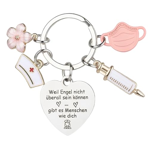 Jeqqinuz Krankenschwester-Schlüsselanhänger, Krankenschwester Geschenke, Krankenschwester Zubehör, Hochwertiger Legierung, Pflegepersonal, Krankenschwester-Accessoires, Muster, Blumenmaske Jeqqinuz Krankenschwester-Schlüsselanhänger, Krankenschwester Geschenke, Krankenschwester Zubehör, Hochwertiger Legierung, Pflegepersonal, Krankenschwester-Accessoires, Muster, Blumenmaske von Jeqqinuz