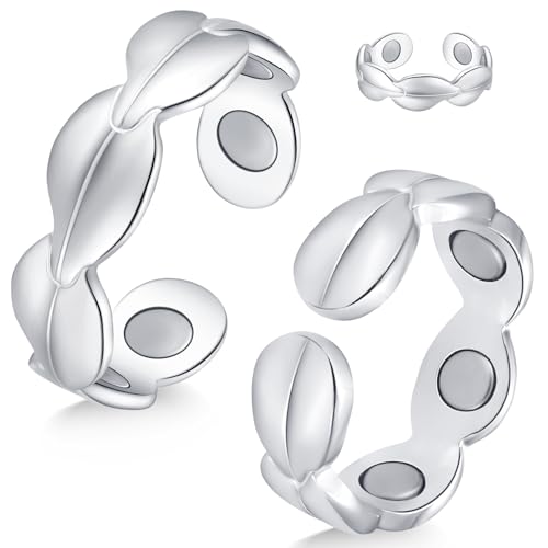 Jeracol Magnetringe für Frauen – Kupferring mit 7 starken Magneten – 99 % massives reines Kupfer mit Geschenkbox von Jeracol