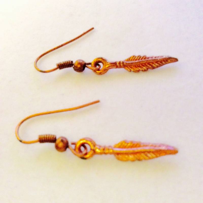 Kupfer Farbene Feder Ohrringe, Pow Wow Modeschmuck, Für Vogelliebhaber, Schmuck Schmuck, Alle Jahreszeiten Kupfer Farbene Feder Ohrringe, Pow Wow Modeschmuck, Für Vogelliebhaber, Schmuck Schmuck, Alle Jahreszeiten von JeriAielloartstore