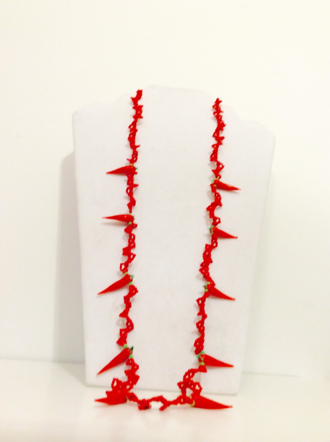 Lange Kette, Rote Paprika Schmuck, Gartenliebe, Erntezeit, Geschenk Für Köchin, Liebhaber, Handgemachtes von JeriAielloartstore