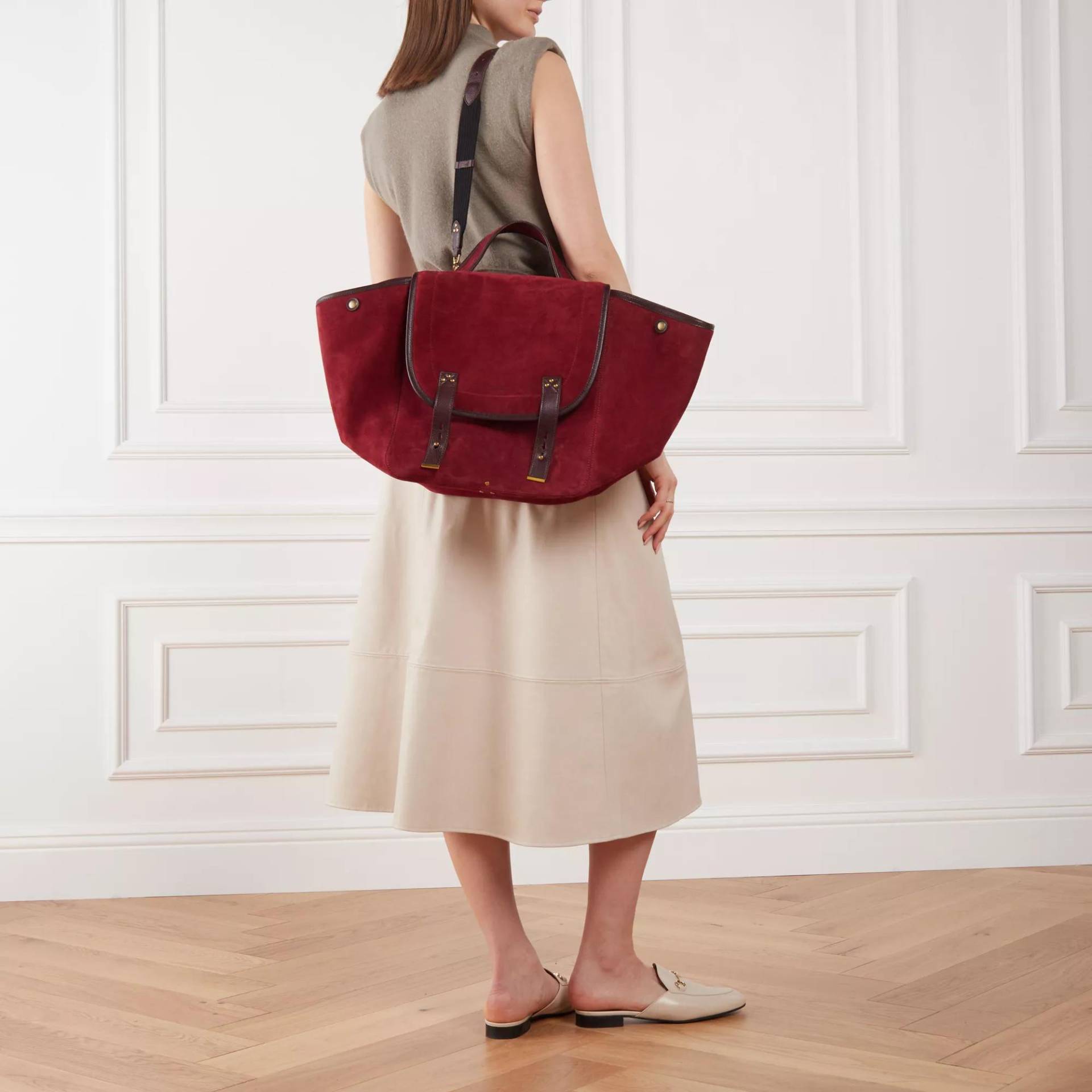 Jerome Dreyfuss Satchel Bag - Stan Panier L - Gr. unisize - in Rot - für Damen von Jerome Dreyfuss