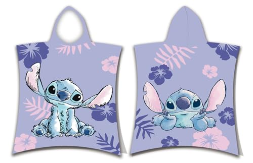 Jerry Fabrics F - Strandponcho – Badeponcho – Lilo&Stitch – Kinder – 50 x 115 cm – 100 % Baumwolle, violett Jerry Fabrics F - Strandponcho – Badeponcho – Lilo&Stitch – Kinder – 50 x 115 cm – 100 % Baumwolle, violett von Jerry Fabrics F