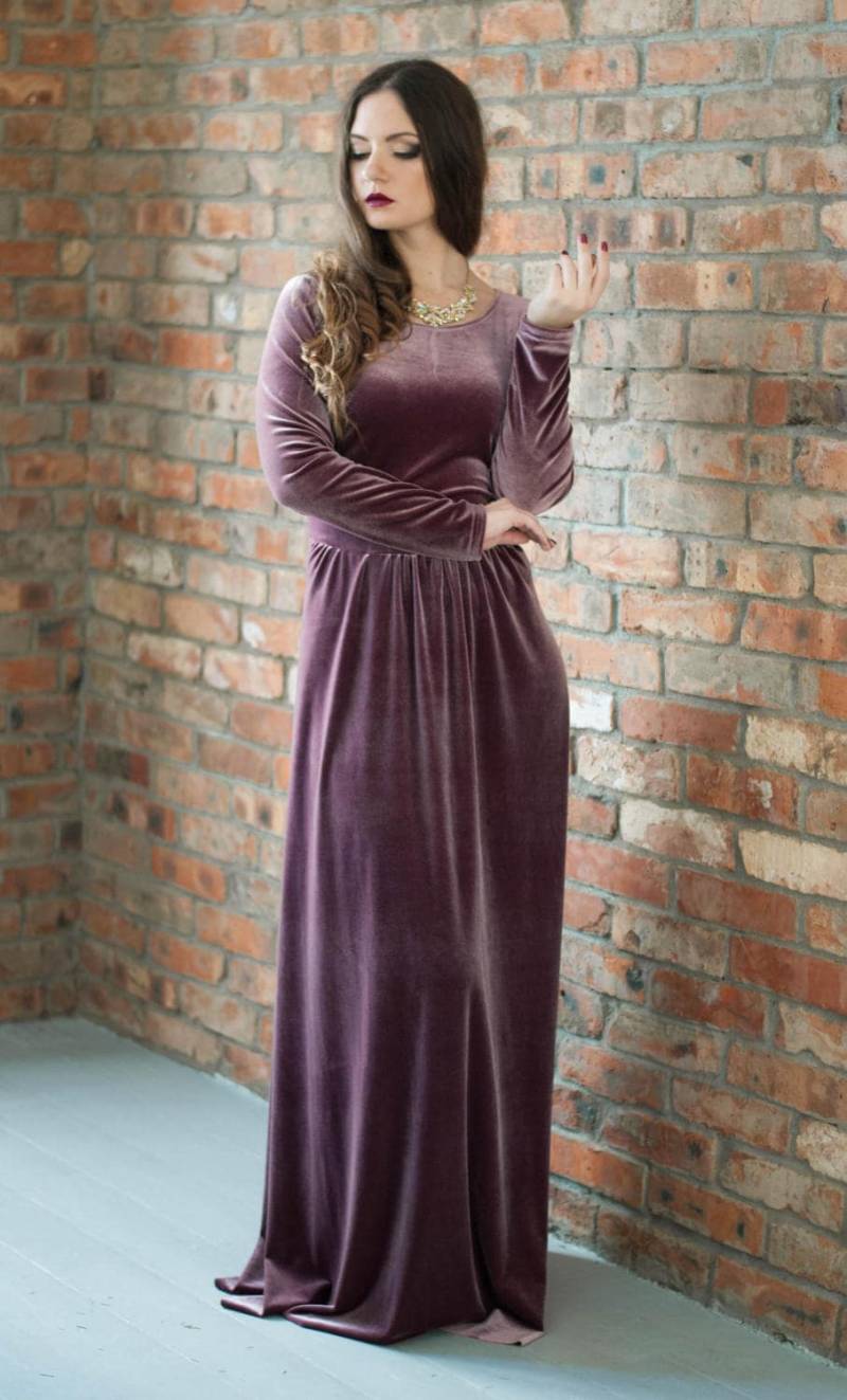 Damen Samtkleid, Samtkleider, Damenkleider, Langes Abendkleid, Elegantes Kleid, Hochzeit Brautjungfernkleid Für Schwangeres Cocktailkleid von JershovaDress