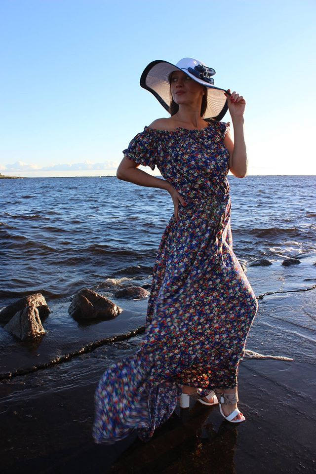 Damenkleider Sommer. Kleider Für Hochzeitsgäste Mit Ärmeln Und Taschen. Rüschenkleid Langes Kleid, Sommerkleid von JershovaDress