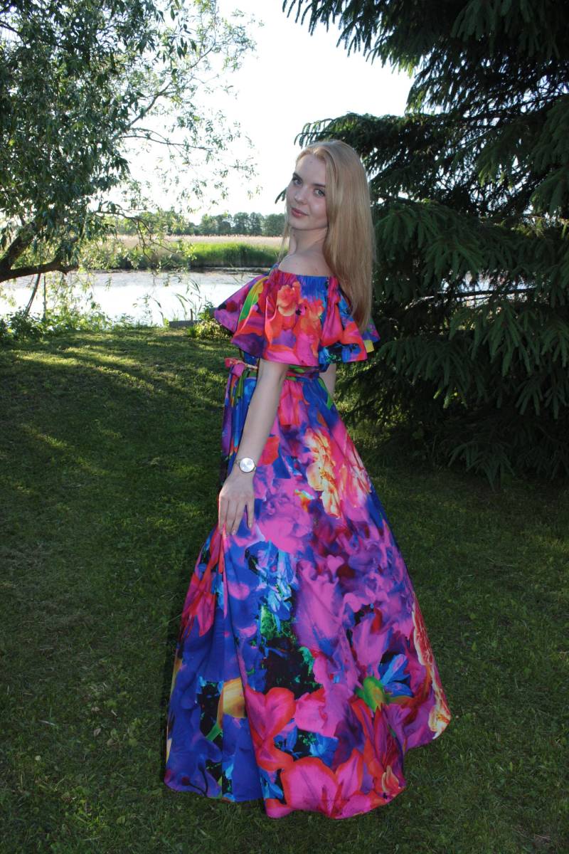 Frauen Kleid Brautjungfer Kleid, Infinity Cabrio Mutterschaft Party-Kleid, Ballkleid, Multiway Lange Lässig Stilvoll von JershovaDress