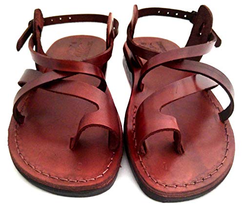 Klassische Ledersandalen Jesus, Braun (braun), 40 EU von Jerusalem