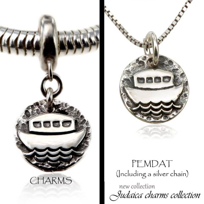 Arche Noah Sterling Silber Charm Oder Anhänger Arche Noah Sterling Silber Charm Oder Anhänger von JerusalemStoneJewel