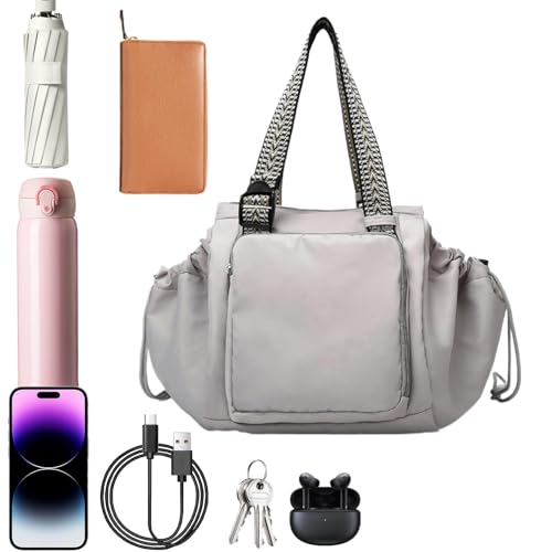 Seesack für Damen, großes Fassungsvermögen, Seesack-Fach, Yoga-Tasche, strapazierfähiger Stoff und mehrere Fächer und Taschen für einfache Organisation im täglichen Gebrauch oder auf Reisen, grau, Seesack für Damen, großes Fassungsvermögen, Seesack-Fach, Yoga-Tasche, strapazierfähiger Stoff und mehrere Fächer und Taschen für einfache Organisation im täglichen Gebrauch oder auf Reisen, grau, von Jeruytgh