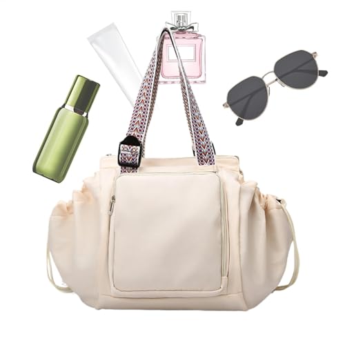 Seesack für Damen, großes Fassungsvermögen, Seesack-Fach, Yoga-Tasche, strapazierfähiger Stoff und mehrere Fächer und Taschen für einfache Organisation im täglichen Gebrauch oder auf Reisen, beige, von Jeruytgh