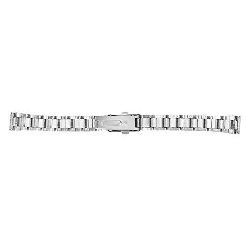 Jerys Edelstahlband, Schnellverschluss, Sicherer Faltverschluss, Rostfreies Doppelknopf-Metallband für Damen (12mm) von Jerys