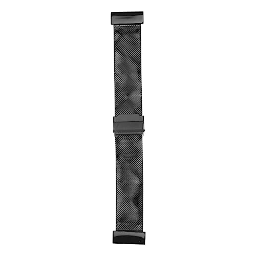 Jerys Smartwatch-Armband, 26 Mm, Modisches Edelstahl-Uhrenarmband, Ersatz, Atmungsaktiv, Verstellbar, für Training und Party (Schwarz) von Jerys