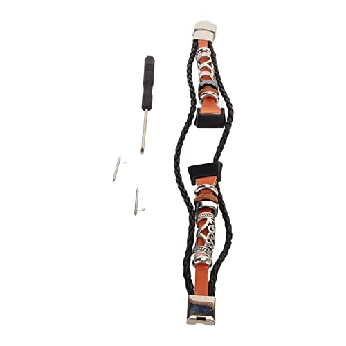 Jerys Smartwatch-Armband Im Retro-Stil, Lederband, Verstellbar, Robuste Edelstahl-Ersatzschnalle (#2) von Jerys