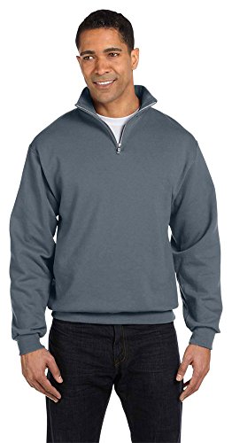 Jerzees Adult Nublend Quarter Zip Cadet Collar Sweatshirt 995 Forest von Jerzees