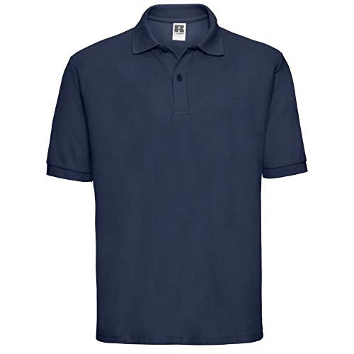 Russel Herren Klassik Kurzarm Polycotton Polo Shirt (2XL) (Marineblau) von Jerzees