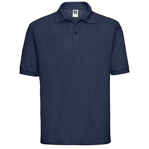 Russel Herren Klassik Kurzarm Polycotton Polo Shirt (3XL) (Marineblau) von Jerzees Colours