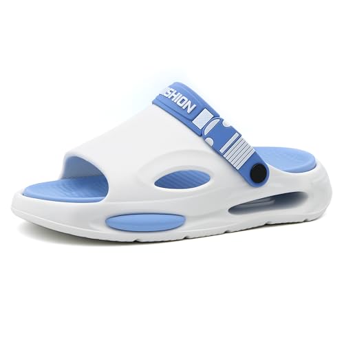 Jerzmy Cloud Slides Herren-Sandalen, ultra-gepolstert, bequeme Herren-Hausschuhe, Fußgewölbeunterstützung, Sport-Sandale mit Rückenriemen, offene Zehen, Schuhe für drinnen und draußen, Strand, Garten Jerzmy Cloud Slides Herren-Sandalen, ultra-gepolstert, bequeme Herren-Hausschuhe, Fußgewölbeunterstützung, Sport-Sandale mit Rückenriemen, offene Zehen, Schuhe für drinnen und draußen, Strand, Garten von Jerzmy