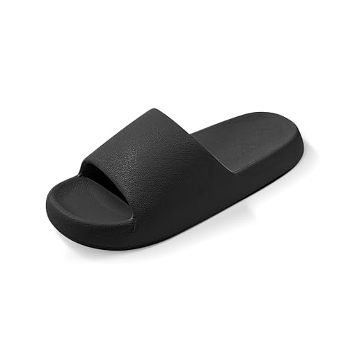 Jerzmy Cloud Slides für Damen und Herren, extra weiche Hausschuhe, Dusch- und Poolschuhe, rutschfeste bequeme Sandalen für Sommer, drinnen und draußen, Strand, Schwarz, 10-11 Women/9-10 Men Jerzmy Cloud Slides für Damen und Herren, extra weiche Hausschuhe, Dusch- und Poolschuhe, rutschfeste bequeme Sandalen für Sommer, drinnen und draußen, Strand, Schwarz, 10-11 Women/9-10 Men von Jerzmy