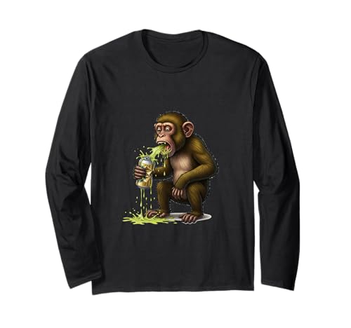 Betrunkener AFFE Lustiges Biergarten Männer Langarmshirt Betrunkener AFFE Lustiges Biergarten Männer Langarmshirt von Jesady